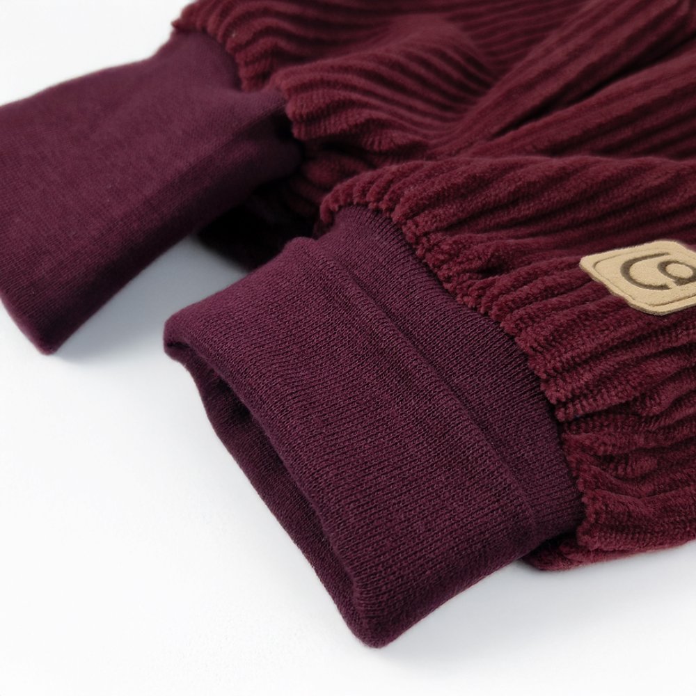 Pantalones de pana con dobladillo - burdeos 68 - Imagen 3