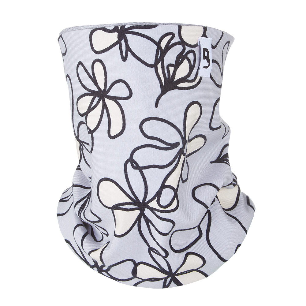 Tour de cou doublé Outlast® - fleurs gris clair/chiné gris UNI