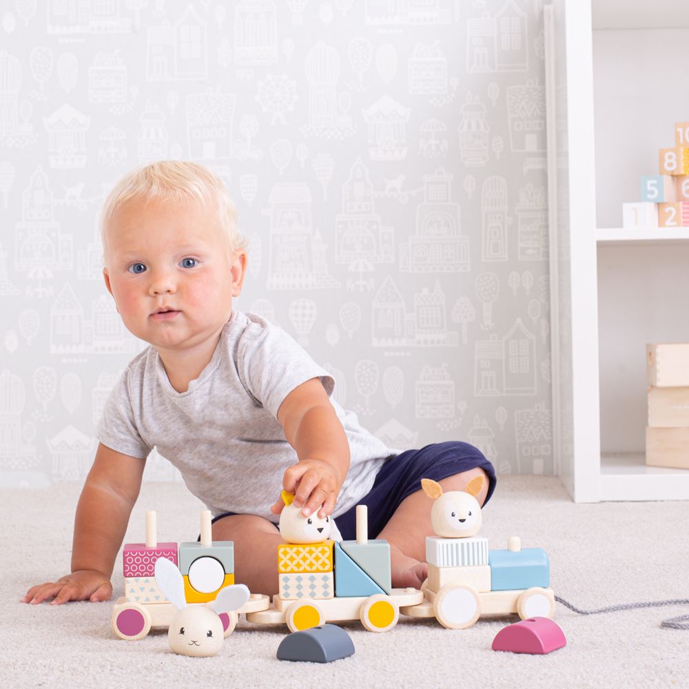 Bigjigs Baby Dřevěný vláček se zvířátky (obrázek 5)