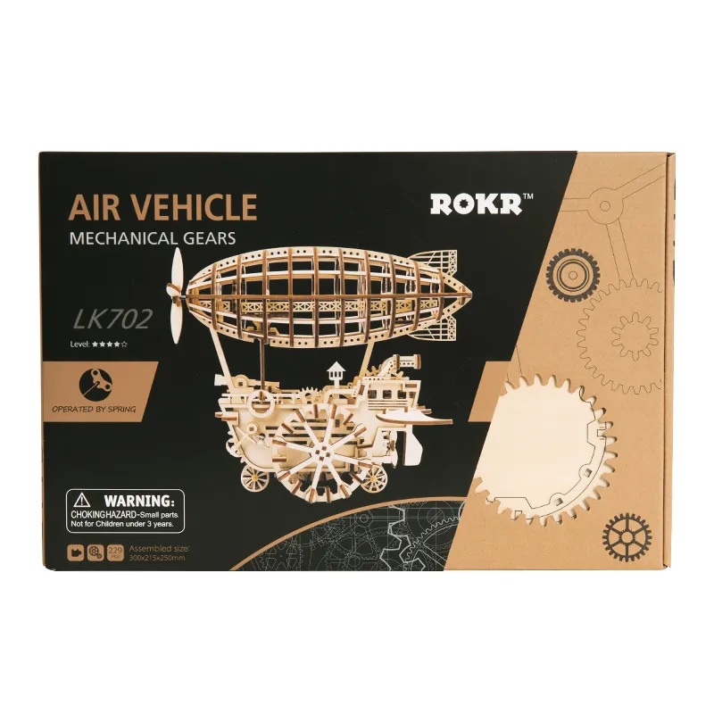 RoboTime 3D dřevěná mechanická skládačka Fantastická vzducholoď (obrázek 4)