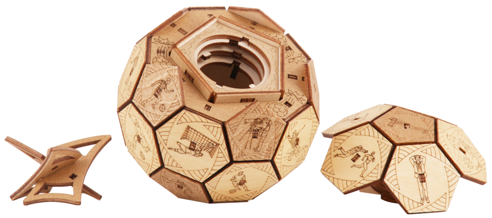 EscapeWelt Dřevěný hlavolam Quest Ball