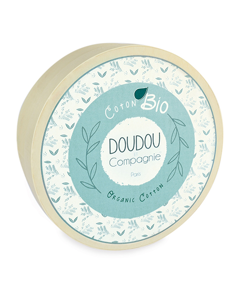 Doudou Dárková sada - Plyšový králíček s béžovou dečkou z BIO bavlny 25 cm (obrázek 4)