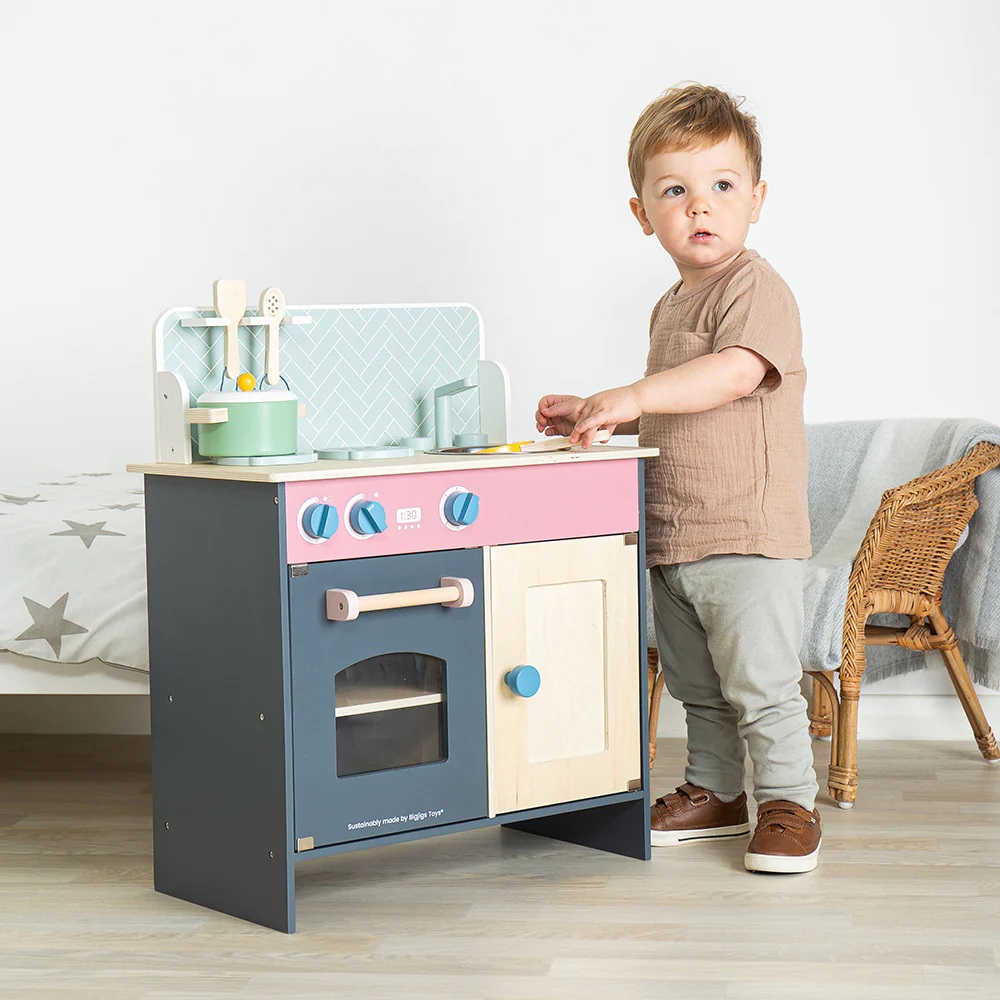 Bigjigs Toys Dětská kuchyňka ve skandinávském stylu (obrázek 4)