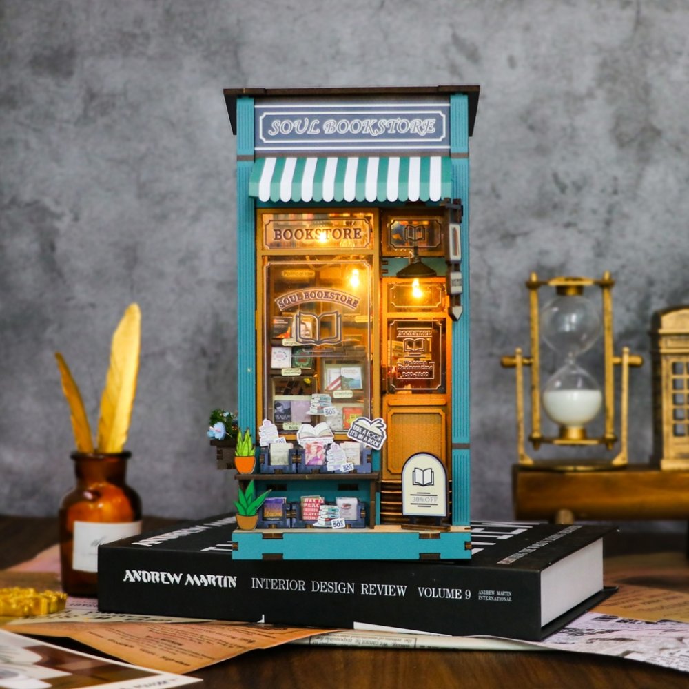 2Kids Toys 3D skládačka Zarážka na knihy Miniatura domečku Knihkupectví duše (obrázek 7)