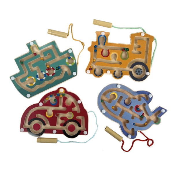 Bigjigs Toys Dřevěný magnetický labyrint 1 ks