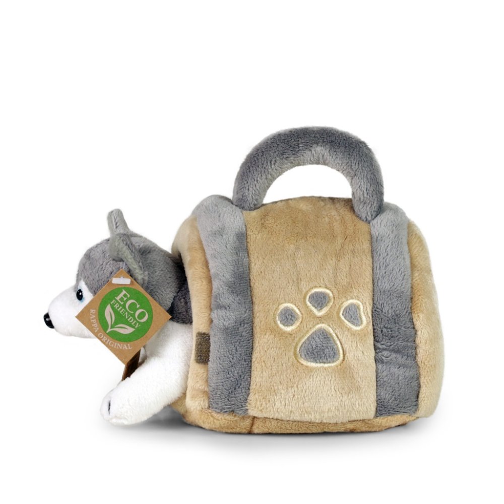 Rappa Plyšový pes Husky s přepravkou 13 cm ECO-FRIENDLY (obrázek 4)