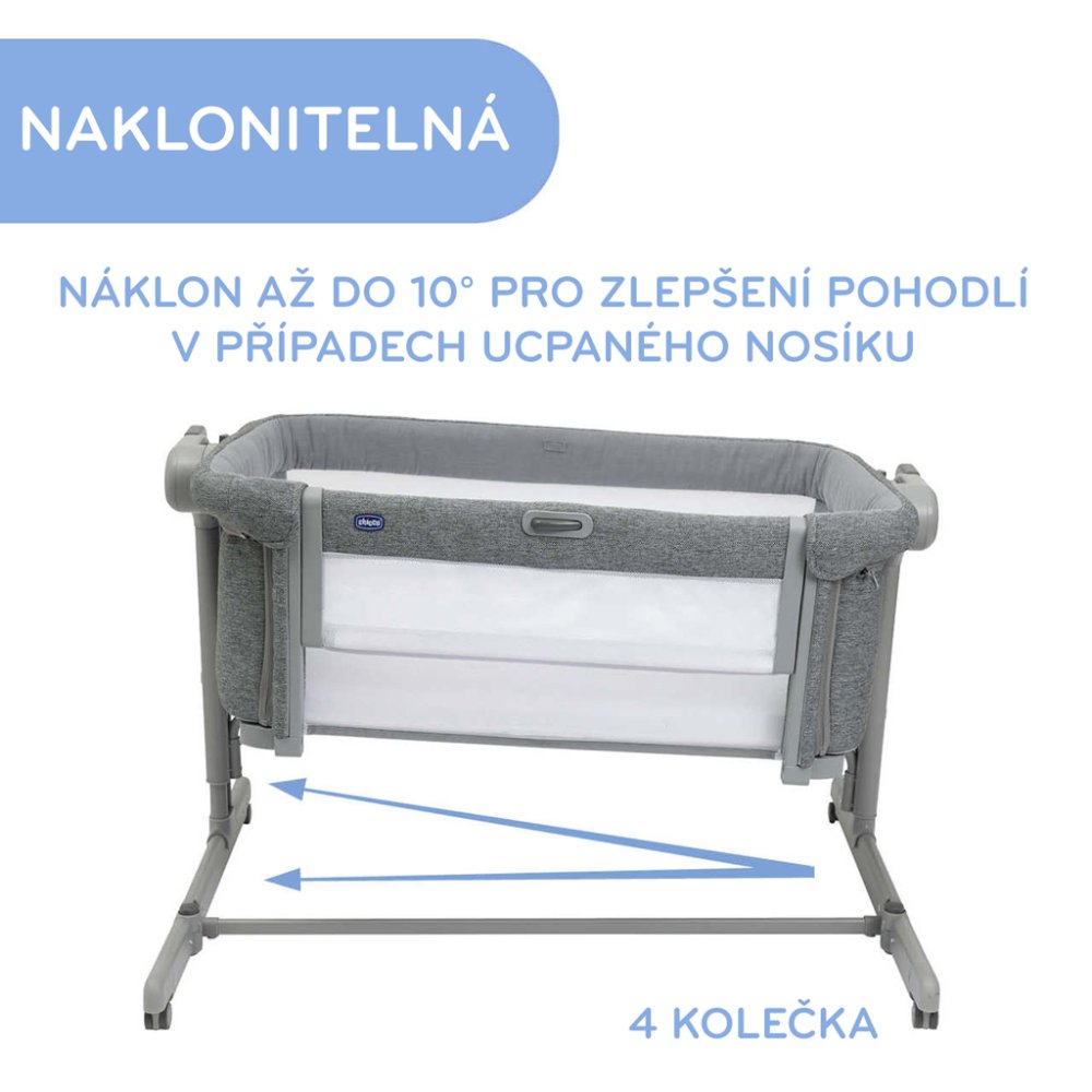 CHICCO Postýlka Next2Me Magic Evo - Grey Mist (obrázek 7)