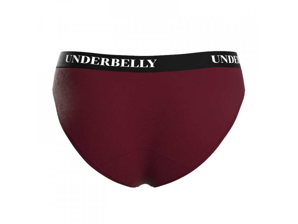 Menstruační Kalhotky Underbelly Univers, Slabší Menstruace - Bordó S
