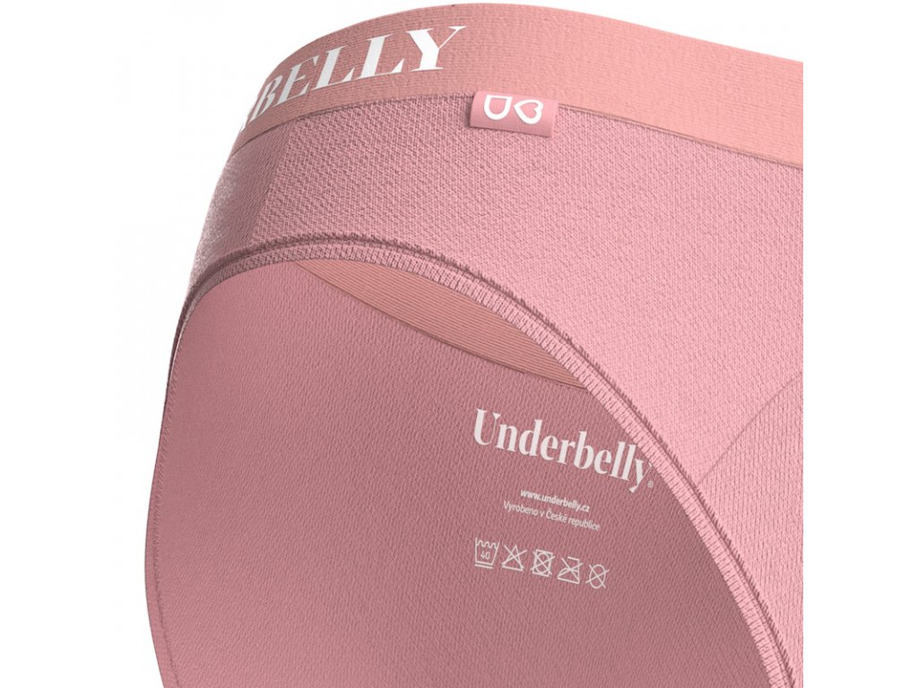 Menstruační Kalhotky Underbelly Univers, Slabší Menstruace - Starorůžové XL
