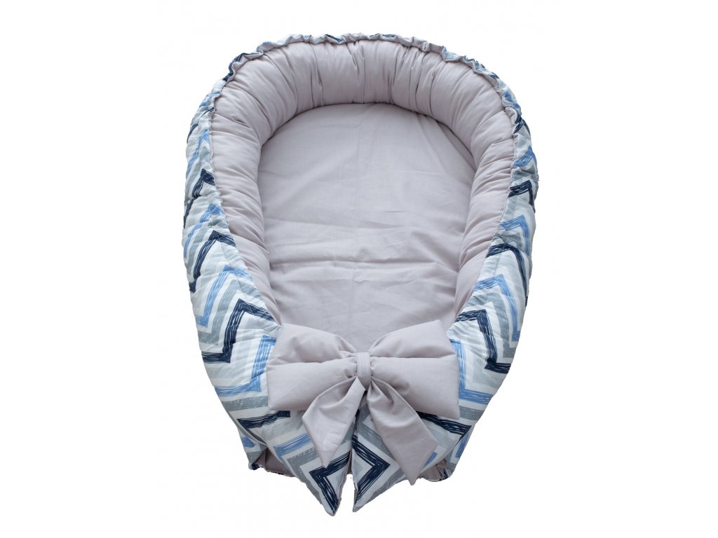 Baby Nest - Zigzag Blue Grey,Baby Nest - Zigzag Blue Grey