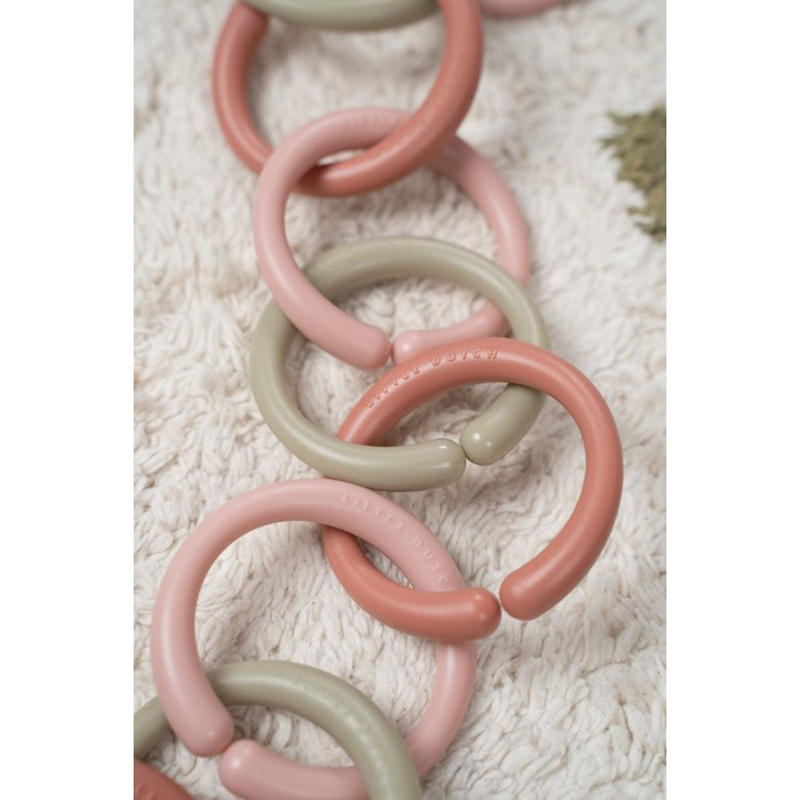 LITTLE DUTCH Spojovací kroužky řetěz Pink (obrázek 3)
