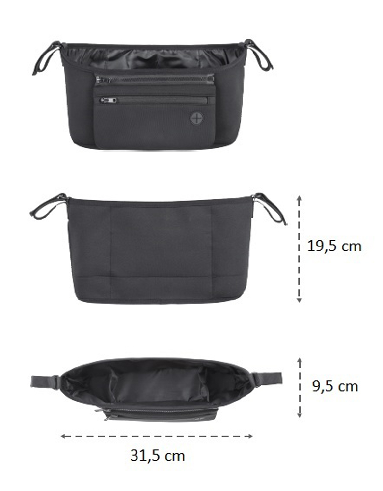 PETITE&MARS Organizér Na Kočárek Pocket Zip Black