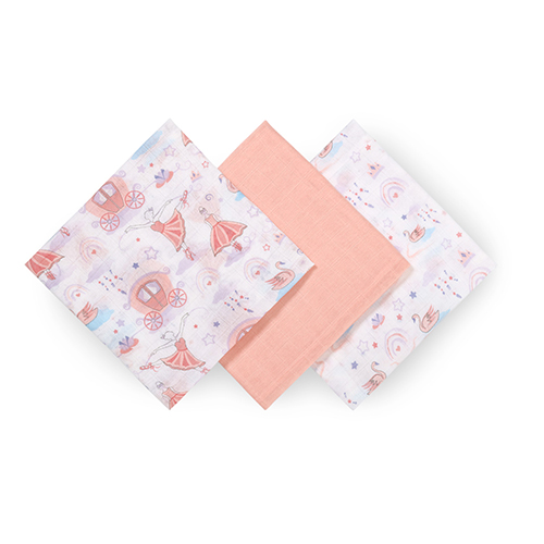 BABYONO Pannolini in garza Super Soft 3 pz - Pesca, 70x70 cm - immagine 7