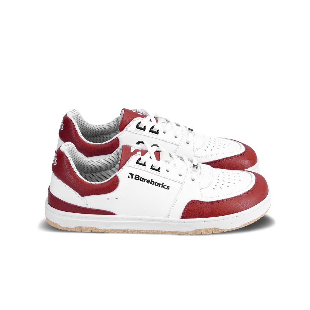 Zapatillas Barebarics Wave Barefoot - Blanco Y Rojo Carmesí 47 Red