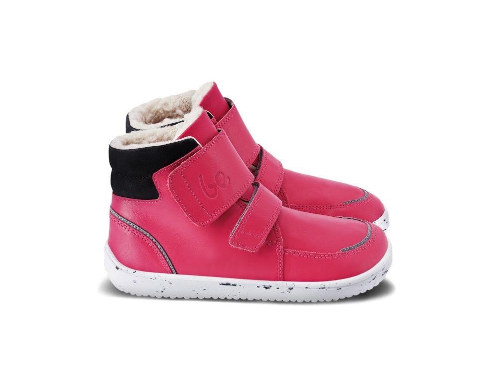 Zimowe Buty Dziecięce Boso Be Lenka Panda 2.0 - Malinowy Róż 25 Pink