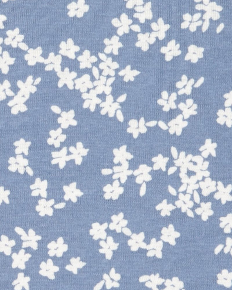 Body à manches longues CARTER'S rose/bleu à fleurs pour fille, 4 pièces, 9 m/taille. 74 – Image 6