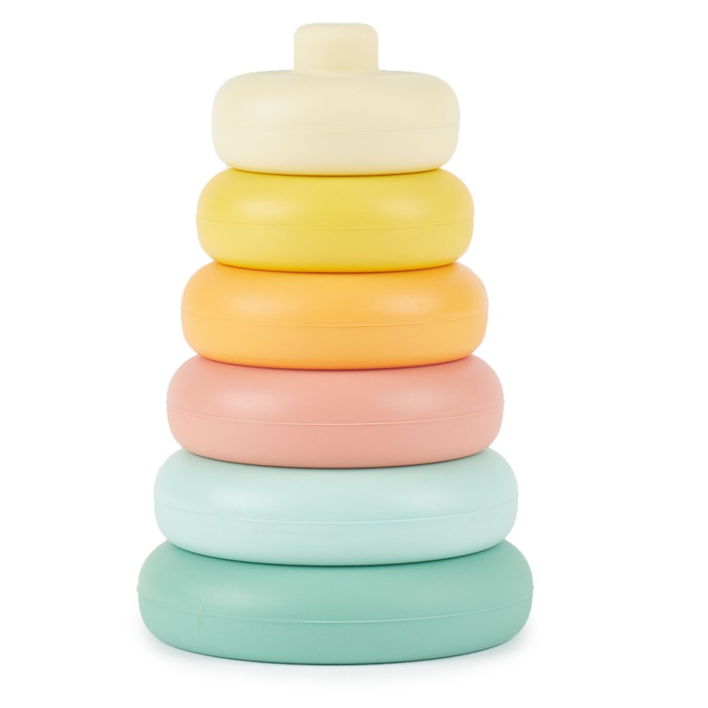 Bieco - Tour d'empilage en silicone - Tropical Vibe