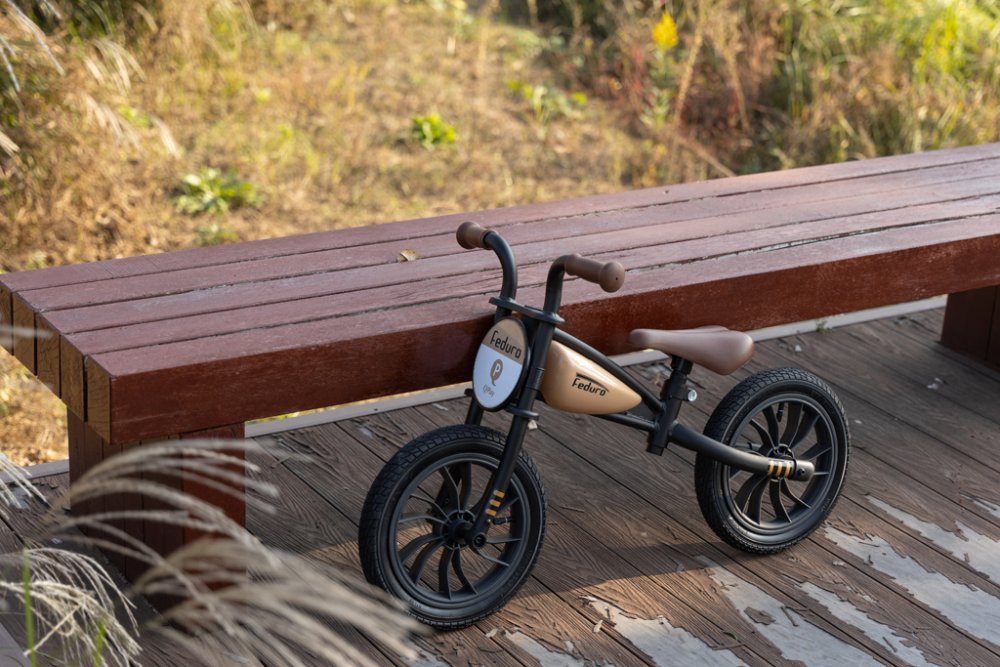 QPLAY Bicicletta senza pedali Feduro Beige, età 3-6 anni - immagine 5