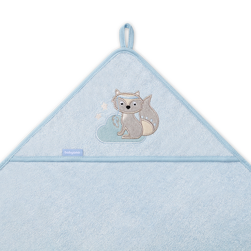 BABYONO Asciugamano con cappuccio Bamboo blu 100x100 cm - immagine 7