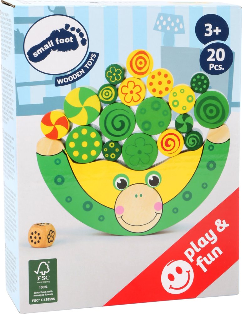 small foot Juego de motricidad de madera rana equilibrada - Imagen 3