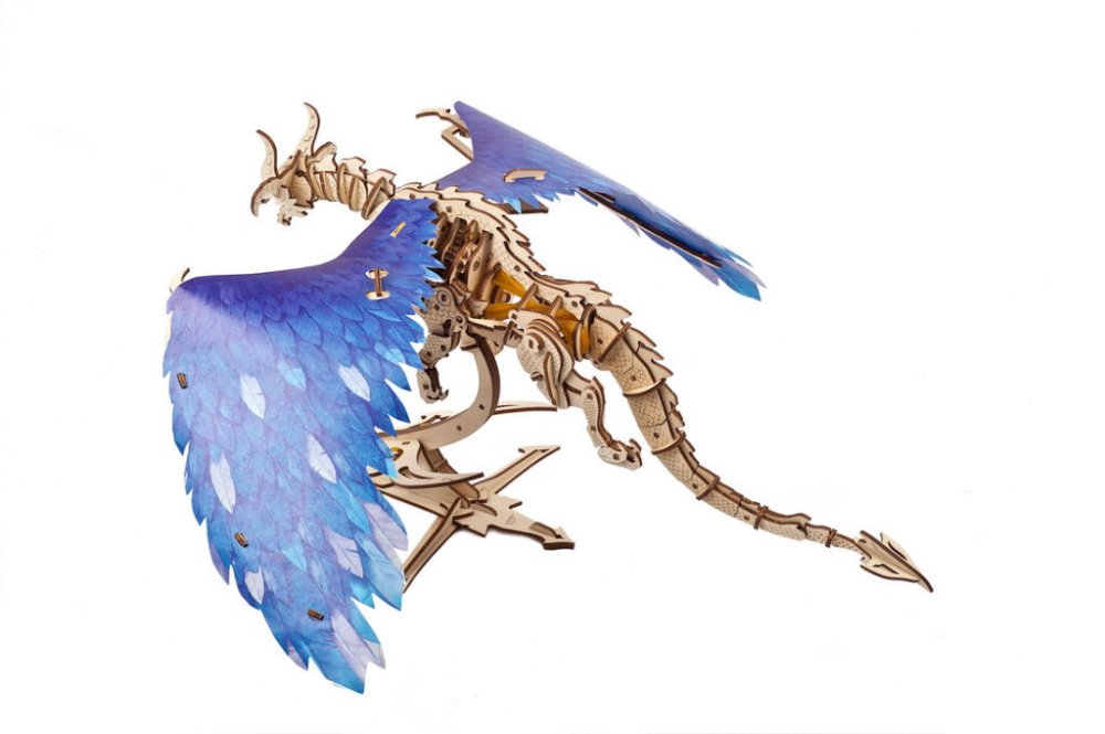 Ugears 3D fa mechanikus puzzle Forgó sárkány - Image 5