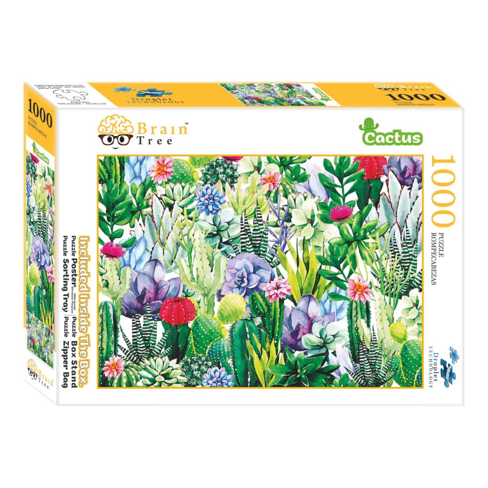 Brain Tree Puzzle Cactus en fleurs 1000 pièces