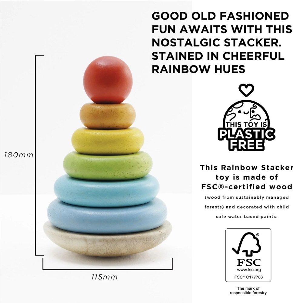 Le Toy Van Szivárványos egymásra rakosgató torony - Image 7