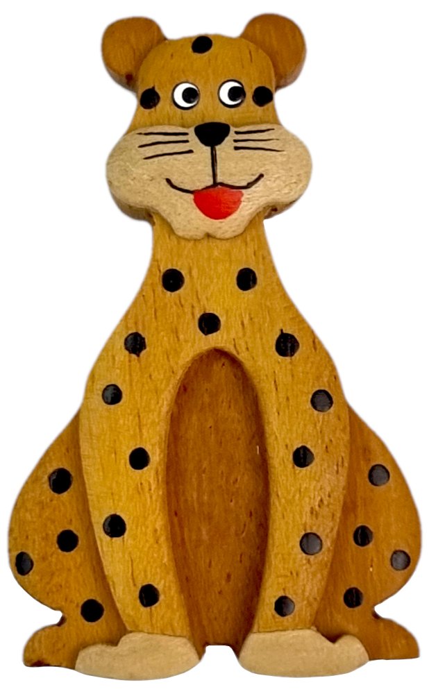 2Kids Toys Imán de madera grande Leopardo