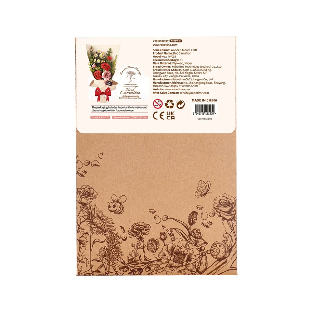 RoboTime 3D Holzbausatz Rote Nelke – Bild 5