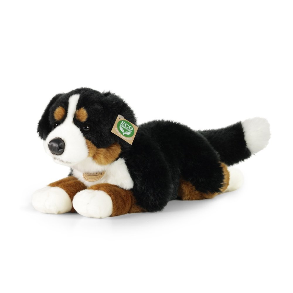 Rappa Peluche cane bovaro del bernese sdraiato 44 cm ECO-FRIENDLY