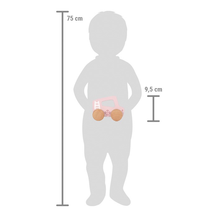 small foot Auto in legno da spingere Rosa - immagine 3