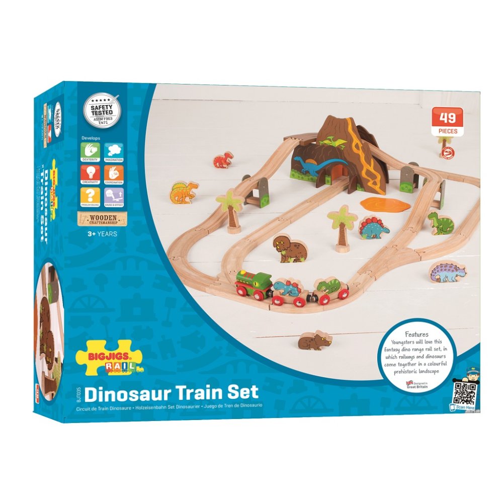 Bigjigs Rail Drewniana kolejka dinozaury - obrazek 6