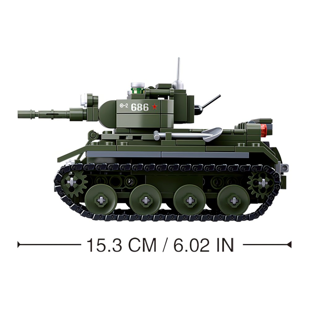 Sluban WWII M38-B0686 Soviet Tank BT7 - Image 3