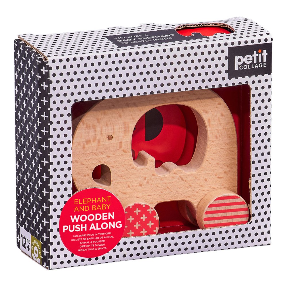 Petit Collage Słoń i słoniątko na kółkach - obrazek 4