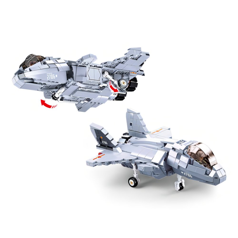 Sluban Model Bricks M38-B0931 Avion de chasse Chengdu J-20 – Image 4