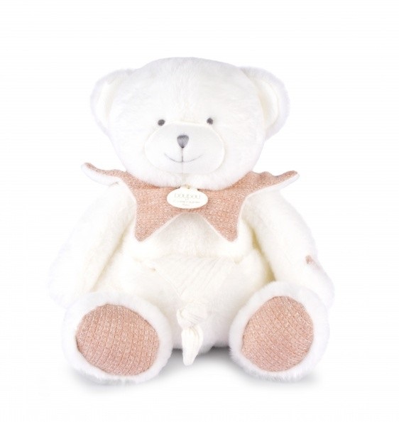 Doudou Zestaw Upominkowy Pluszowy Miś z Kocykiem 30 cm Różowy - obrazek 7