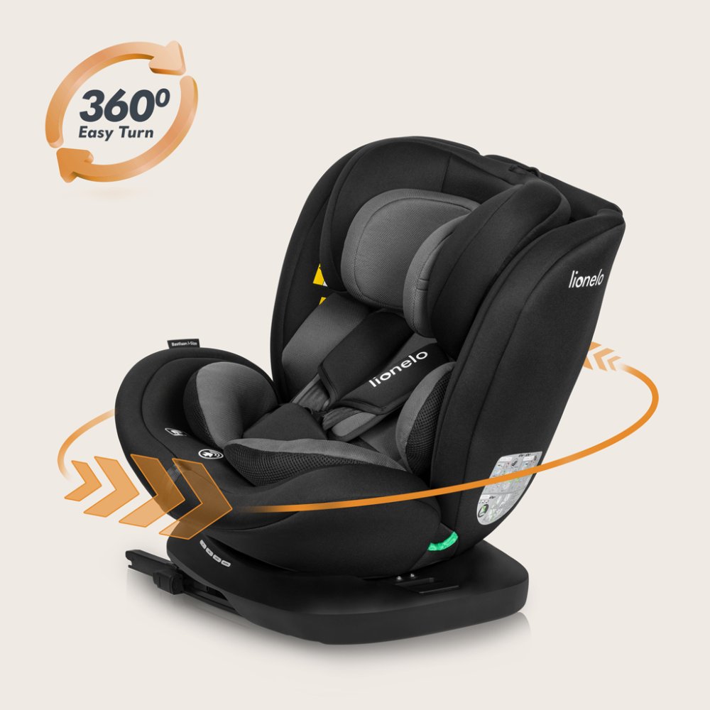 LIONELO Silla de coche Bastiaan i-Size (40-150 cm) Black Grey - Imagen 7