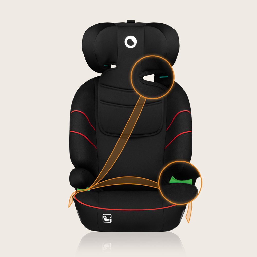LIONELO Siège auto Lars i-Size (100-150 cm) Sporty Black Red – Image 5