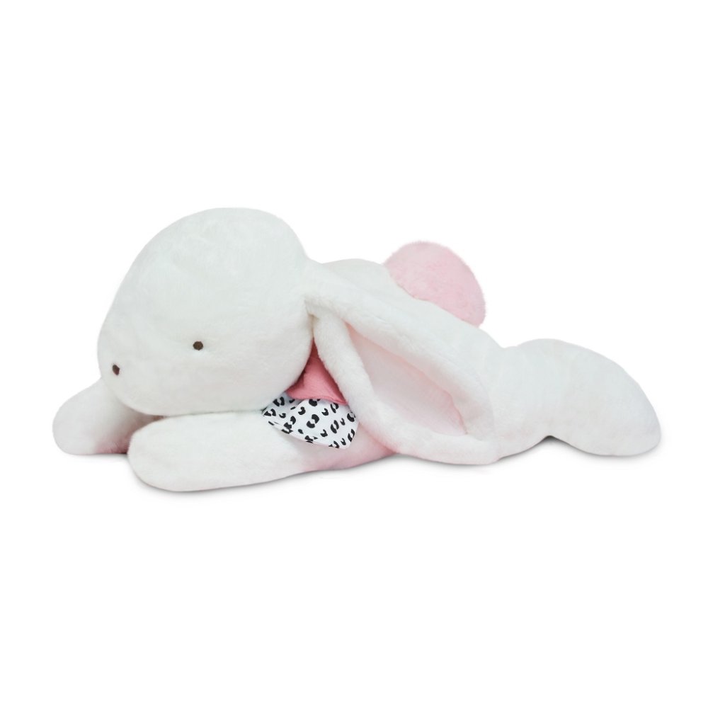 Doudou Plüschhase mit rosa Bommel 80 cm