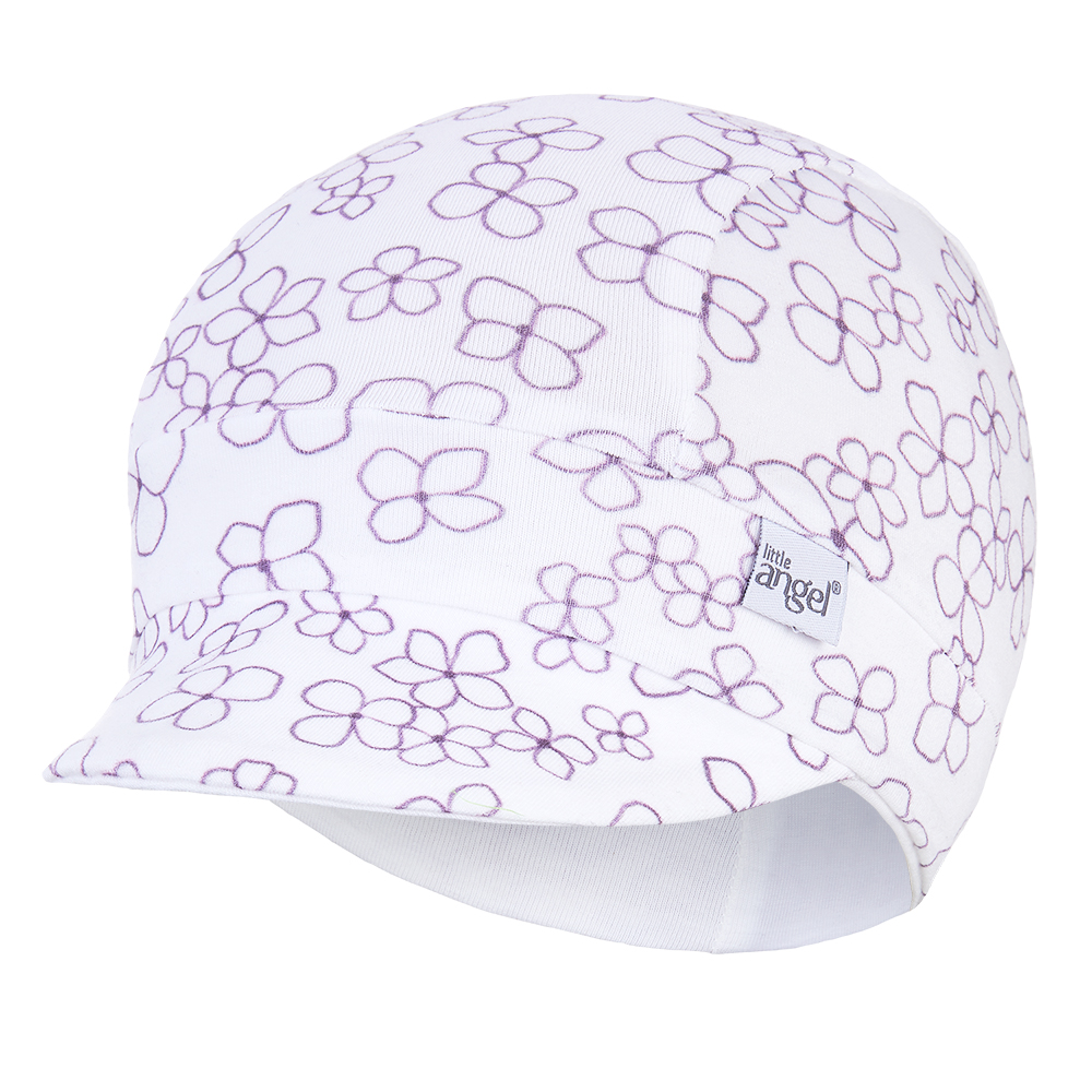 Gorra delgada ESTAMPADA Outlast® - flores blancas 4 | 45-48 cm