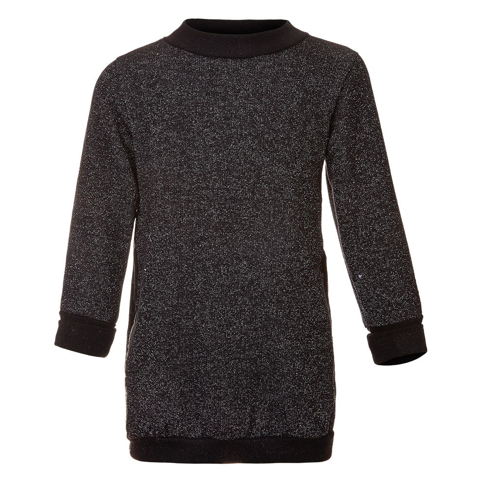 Vestido sudadera cálido - negro brillante 110
