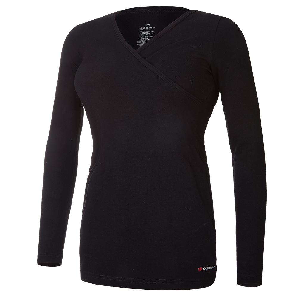 Maglietta da donna DR sottile Outlast® - nera 3XL
