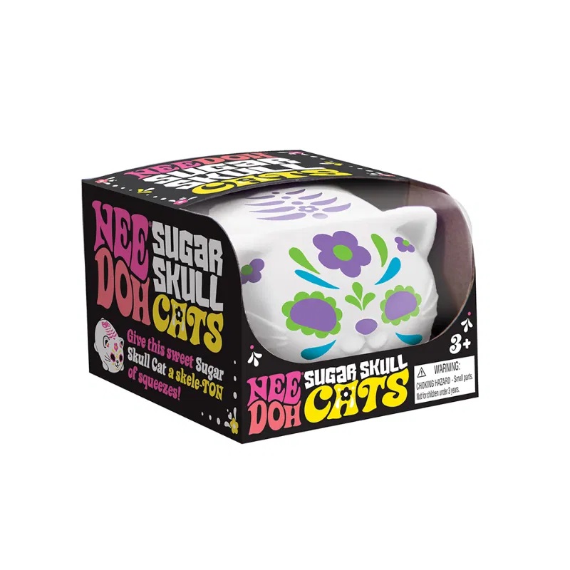 Schylling NeeDoh Mačkací Sugar Skull kočka svítící ve tmě (obrázek 7)