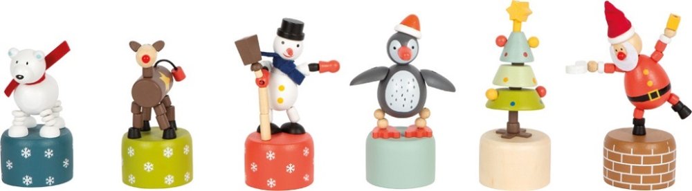 small foot Dřevěná vánoční mačkací figurka 1 ks (obrázek 3)