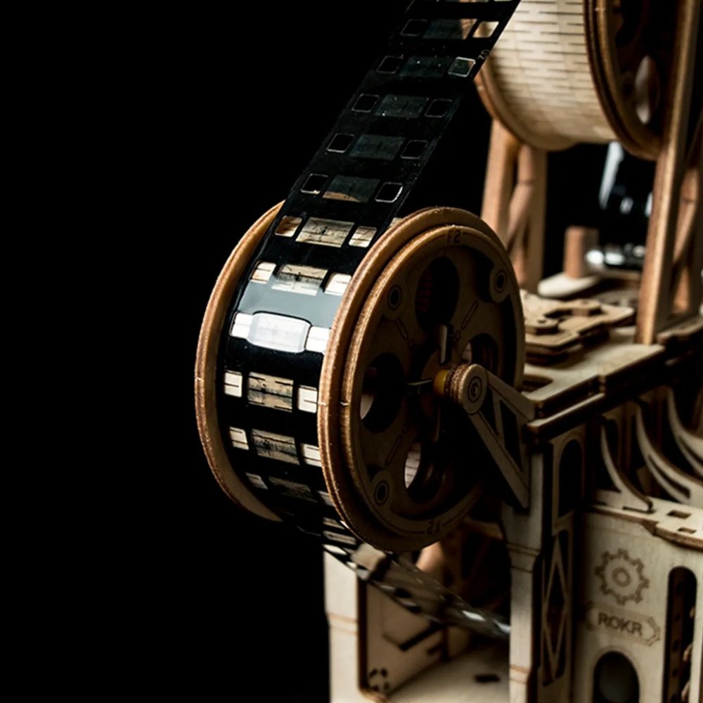 RoboTime 3D dřevěná mechanická skládačka Filmový projektor (obrázek 11)