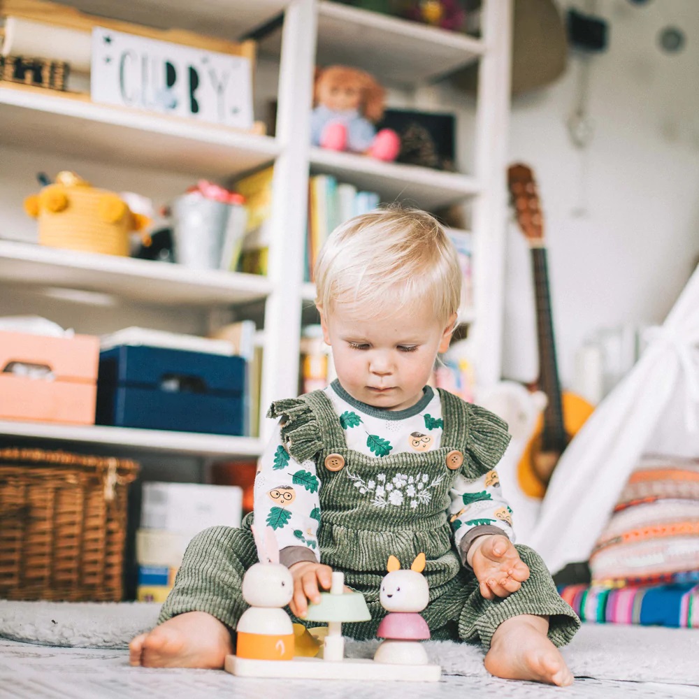Bigjigs Baby Motorická nasazovací hračka liška a králíček (obrázek 7)
