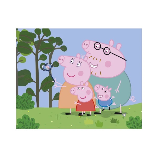 Dino Dřevěné obrázkové kostky Peppa pig Veselý den 20 kostek (obrázek 9)