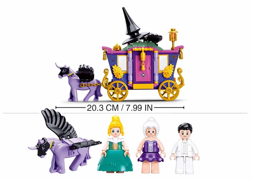 Sluban Girls Dream Čarodějky M38-B1056 Kouzelný kočár s jednorožcem (obrázek 4)