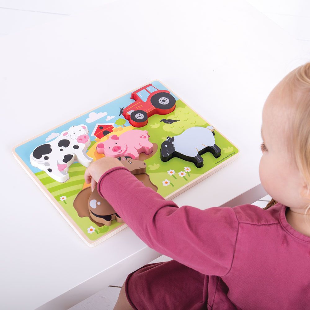 Bigjigs Toys Vkládací puzzle farma (obrázek 4)