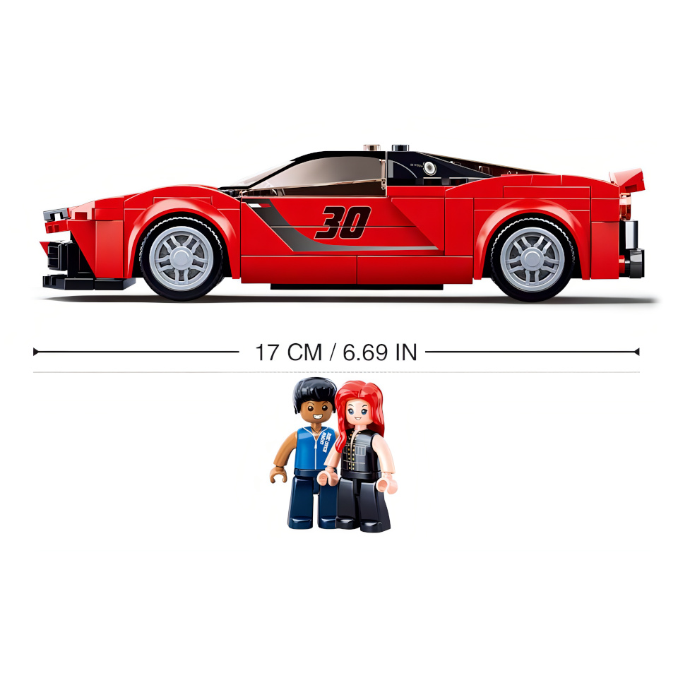 Sluban Modely M38-B0955 Červený italský sporťák (obrázek 5)